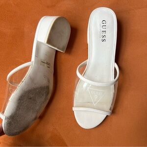 Guess white sandals